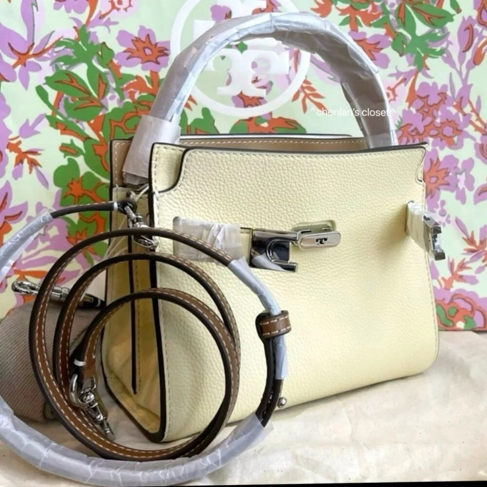 🌸NeW! Authenticated! Rare! Tory Burch PETITE LEE RADZIWILL DOUBLE BAG - Picture 10 of 17
